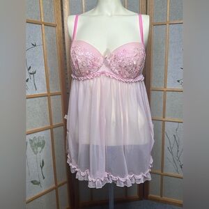 Elegant Pink Lace Nightgown by Victoria’s Secret size 36C beautiful and dainty.